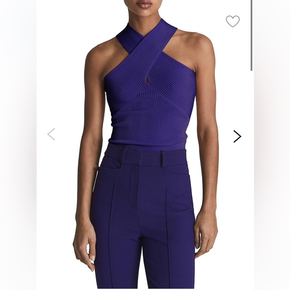 Reiss Lily Rib-Knit Halter Top - Picture 6 of 10